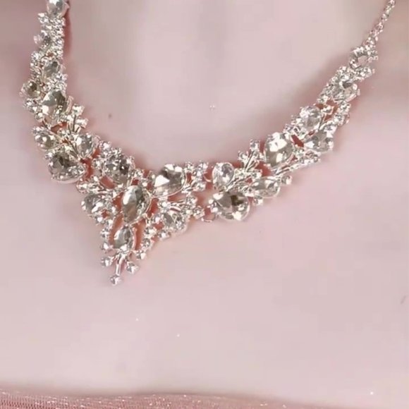 Teardrop Green Zircon Necklace - 925 Sterling Silver  zircon necklace
